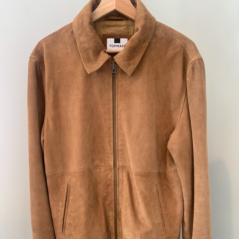 Topman Suede Bomber Jacket